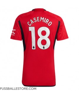 Günstige Manchester United Casemiro #18 Heimtrikot 2023-24 Kurzarm